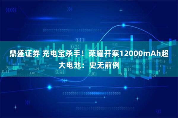 鼎盛证券 充电宝杀手！荣耀开案12000mAh超大电池：史无前例